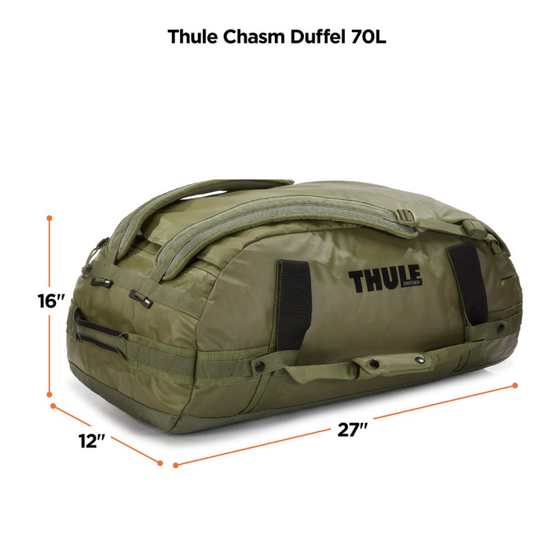THULE حقيبة دفل ثولي تشازم الرياضية 70 لتر، زيتوني - Image 3