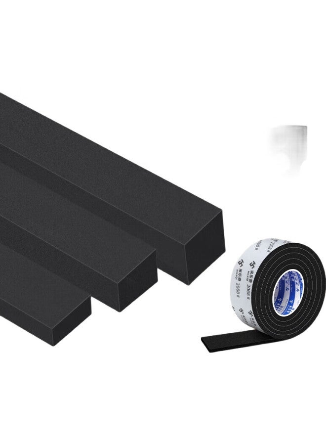 Miloch Milaiqi Thickened Strong Adhesive Black Single-Sided Anti-Static Sponge Tape, Shock-Proof And Anti-Collision Sealing Strip, Black - 50Mm Wide * 3 Meters Long [10Mm Thick], 2 Rolls - Image 3