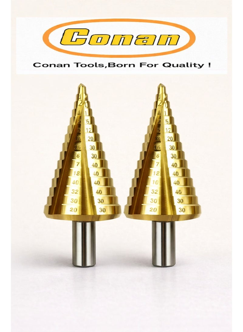 Conan 2PCS CONAN Straight Flute Step Drill Bits Set for Metal Drilling – Multi Sizes – Model 2PC-COS084322-COS084401 - Image 2
