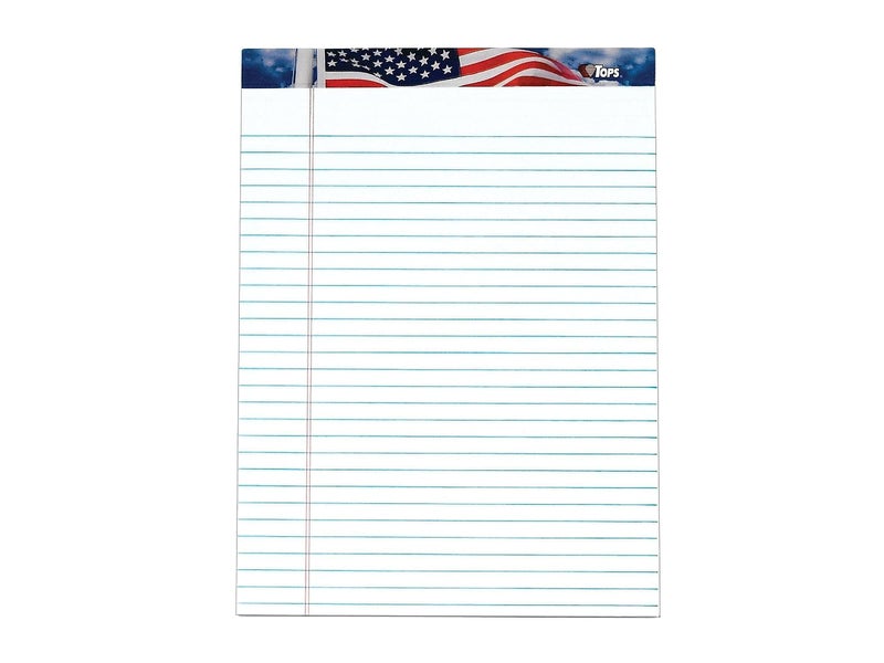 TOPS 75111 American Pride Writing Pad, Legal/Wide, 8 1/2 x 11 3/4, White, 50 Sheets (Pack of 12) - Image 2