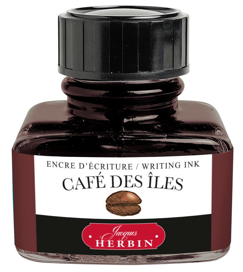 Jacques Herbin Herbin Fountain Pen Ink - 30ml Bottled - CafÃ© des Iles - Image 1