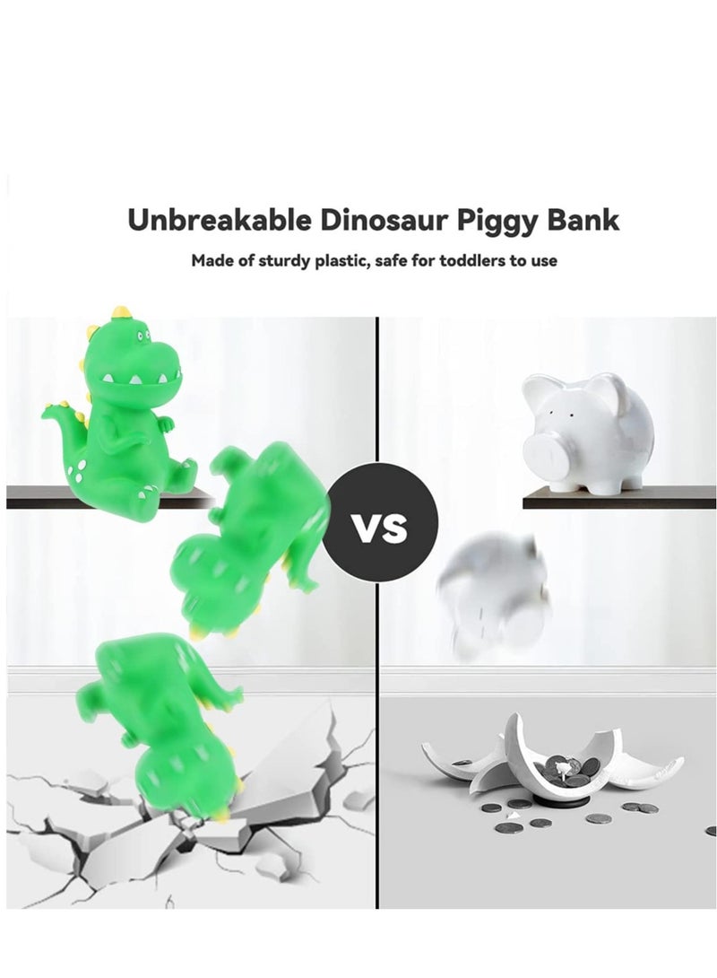 Excefore Dinosaur Money Bank, Lovely Kids Bank, Large Capacity Creative Money Coin Bank, Suitable for Boys Girls, Great Gifts for Birthday, Baby Shower - Image 3