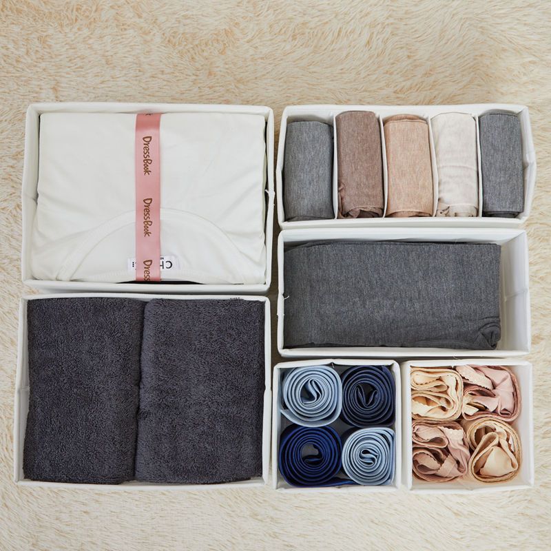 Fabric Underwear Storage Box Drawer Divided Panties Socks Bra Partition Sorting Box Storage Box Household - Image 4