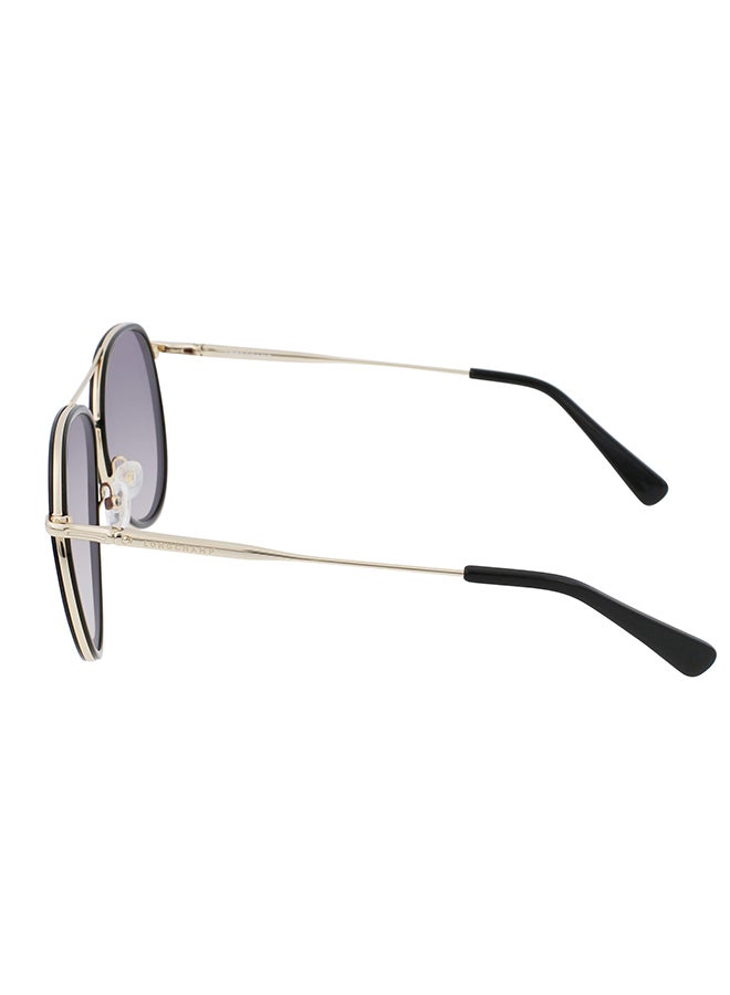 Longchamp نظارة شمسية أفياتور للحماية من الأشعة فوق البنفسجية للنساء - LO684S-722-5815 - مقاس العدسة: 58 ملم - Image 2