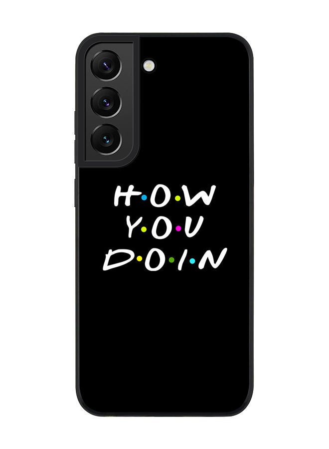 Stylizedd Rugged Black edge case for Samsung Galaxy S21 FE 5G Slim fit Soft Case Flexible Rubber Edges Anti Drop TPU Gel Thin Cover - How you doin - Image 1