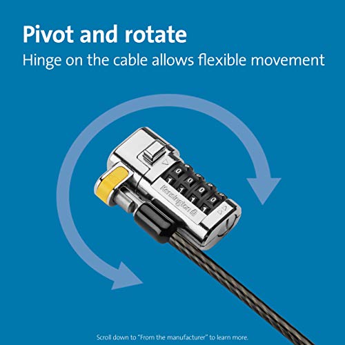 Kensington ClickSafe® Combination Laptop Lock for Wedge-Shaped Security Slot (K67936WW), Black - Image 4