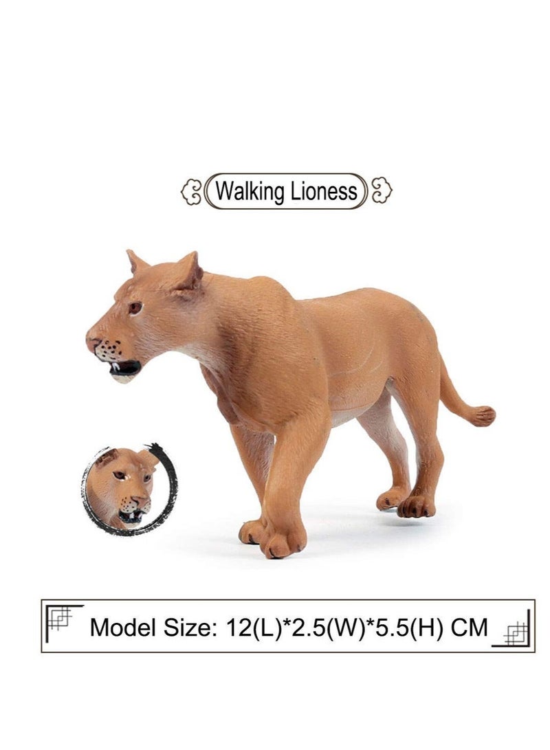 6 Pack Realistic Lion Toy, Realistic Forest Animals Baby Figurines, Plastic Animal Learning Educational Bath Toys, Suitable for Science Project Cake Party Decor - Image 3