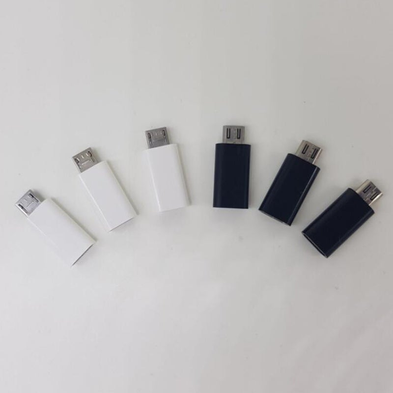 قطعتان/مجموعة محول بيانات من النوع C أنثى إلى Micro USB للأجهزة اللوحية والهواتف المحمولة وأجهزة الكمبيوتر المحمولة (أبيض) - Image 5