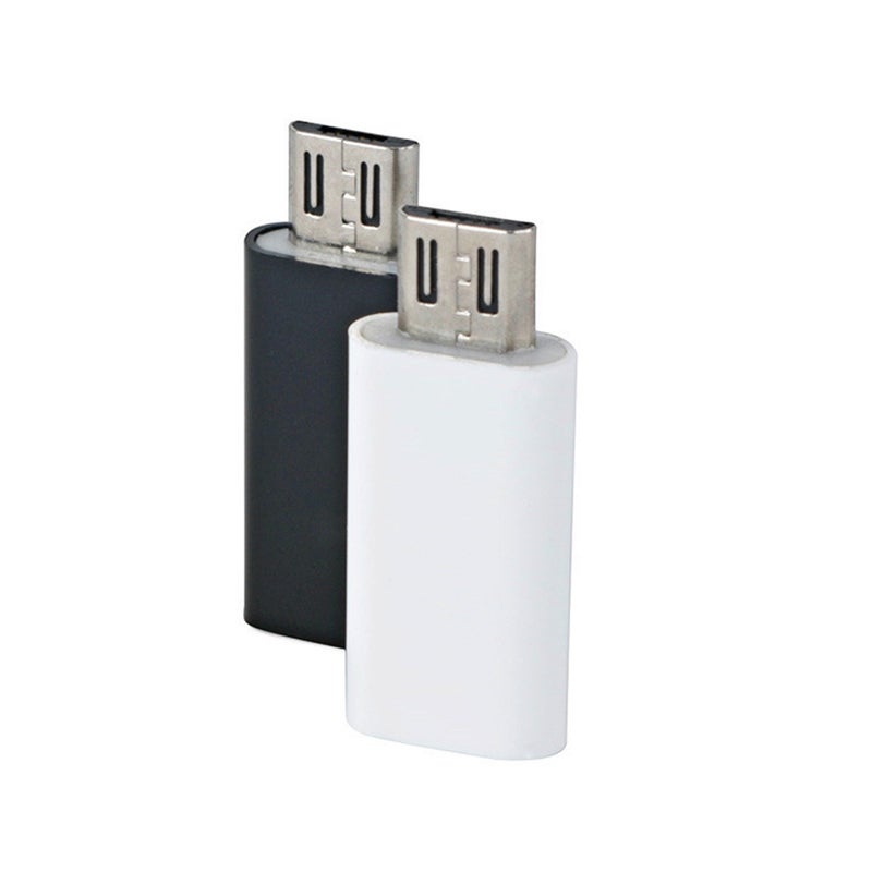 قطعتان/مجموعة محول بيانات من النوع C أنثى إلى Micro USB للأجهزة اللوحية والهواتف المحمولة وأجهزة الكمبيوتر المحمولة (أبيض) - Image 3
