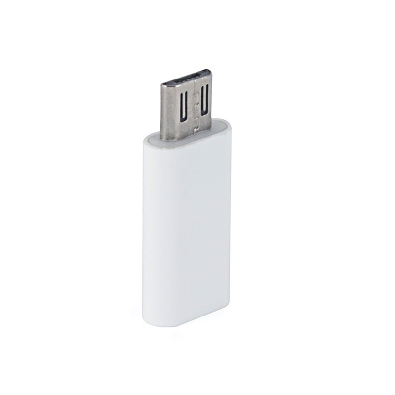 قطعتان/مجموعة محول بيانات من النوع C أنثى إلى Micro USB للأجهزة اللوحية والهواتف المحمولة وأجهزة الكمبيوتر المحمولة (أبيض) - Image 4