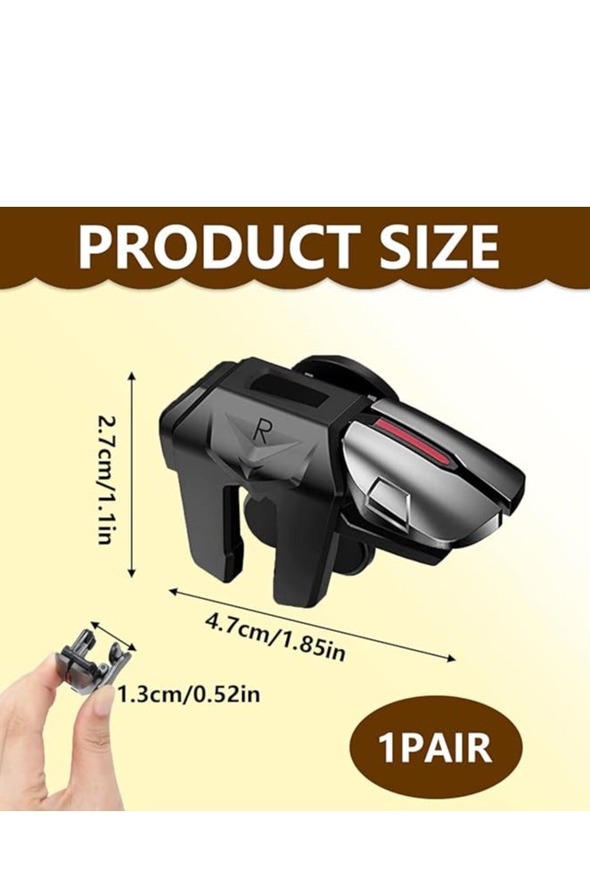 6-Finger Mobile Game Trigger Controller – L1R1 L2R2 Joystick with Mechanical Buttons for PUBG, Free Fire & COD | Rapid-Fire Shooting & Grip Enhancer  - Image 3