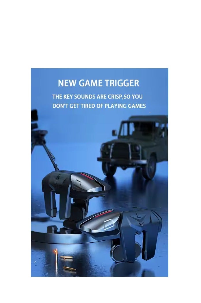 6-Finger Mobile Game Trigger Controller – L1R1 L2R2 Joystick with Mechanical Buttons for PUBG, Free Fire & COD | Rapid-Fire Shooting & Grip Enhancer  - Image 5
