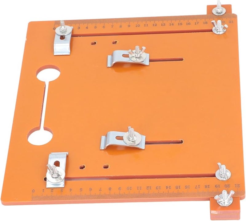 لوحة إدراج طاولة جهاز التوجيه من مادة البولي بروبيلين مقاس 25 × 28 سم مع مقاييس واضحة لأعمال النجارة - Image 3