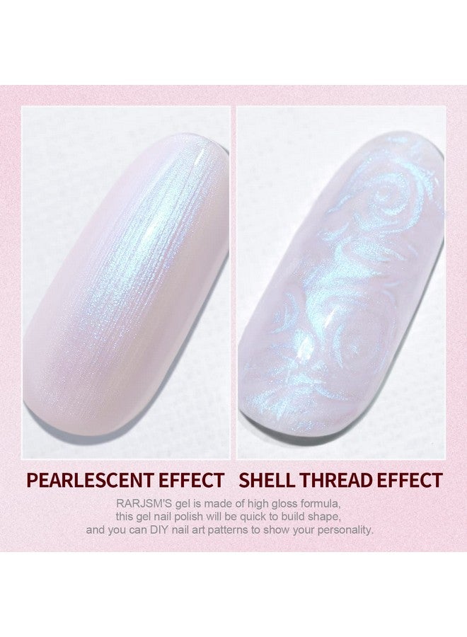 RARJSM Pearl Gel Nail Polish Glitter Drawing Gel Polish Shimmer Mermaid Nail Gel Soak Off Uv Gel For Salon Home Diy Manicure Use - Image 5