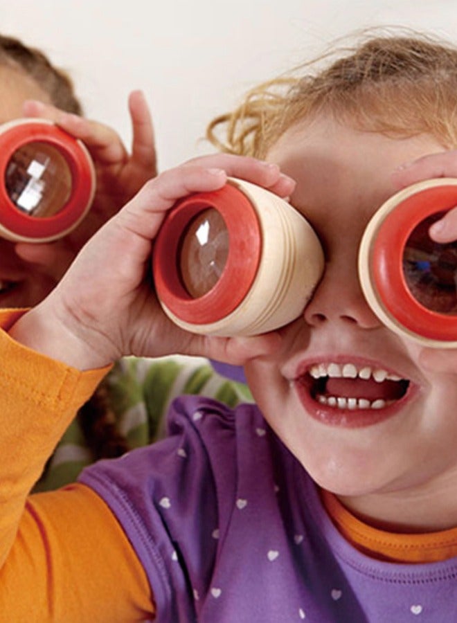 Kaleidoscope toys, children's toys, prisms, 2-pack wooden - Image 2