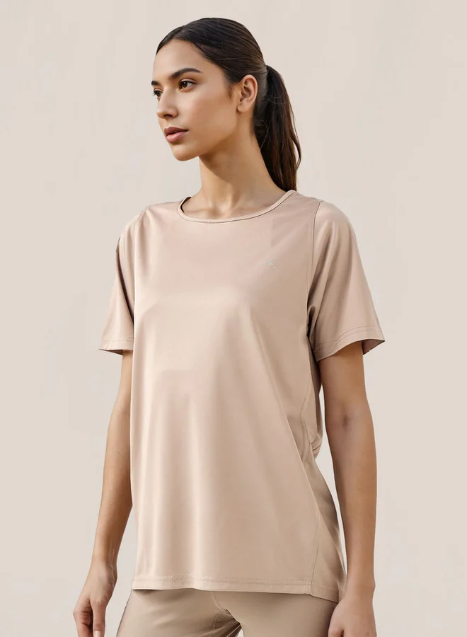 ADOT by Splash Regular Fit Crew Neck T-shirt with Short Sleeves