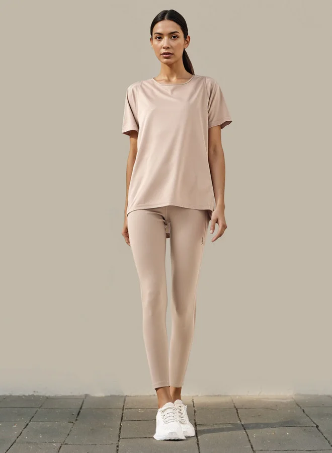 ADOT by Splash Regular Fit Crew Neck T-shirt with Short Sleeves
