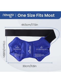 NEWGO NEWGO Ankle Ice Pack Wrap for Swelling, Ice Pack for Ankle Injuires Reusable Ankle Cold Pack Wrap Hot Cold Therapy Ankle Ice Wrap for Sprained Ankles, Achilles Tendonitis Ankle - Blue  - Image 5