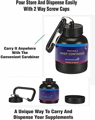 True Indian Amazing Whey loader Protein Carry Funnel Portable Protein Whey or Supplement Powder Combo Pack of 2 Carrying Whey Funnel and Container Box with Key-Chain (PURPLE) - Image 4
