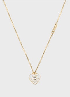 GUESS Jubn05052Jwygwht/U 16-18 Inch Heart Charm Necklace  - Image 1