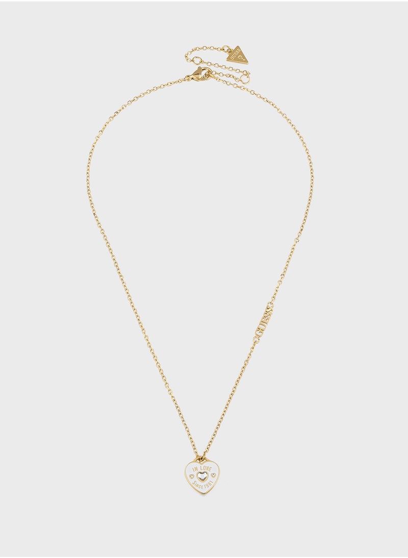 GUESS Jubn05052Jwygwht/U 16-18 Inch Heart Charm Necklace  - Image 2