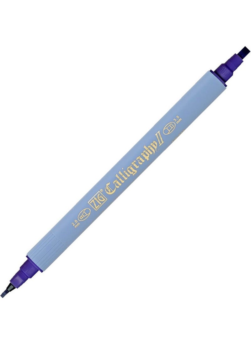 Zig Calligraphy Pen Double Tip 2 mm + 3.5 mm 080 Violet 