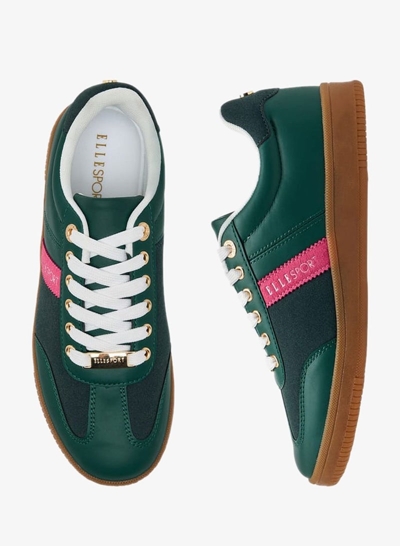 ELLE Women's Logo Detail Sneakers with Lace-Up Closure - Image 1