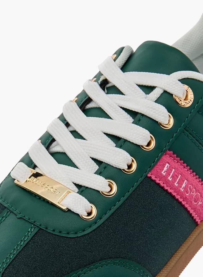 ايل Women's Logo Detail Sneakers with Lace-Up Closure