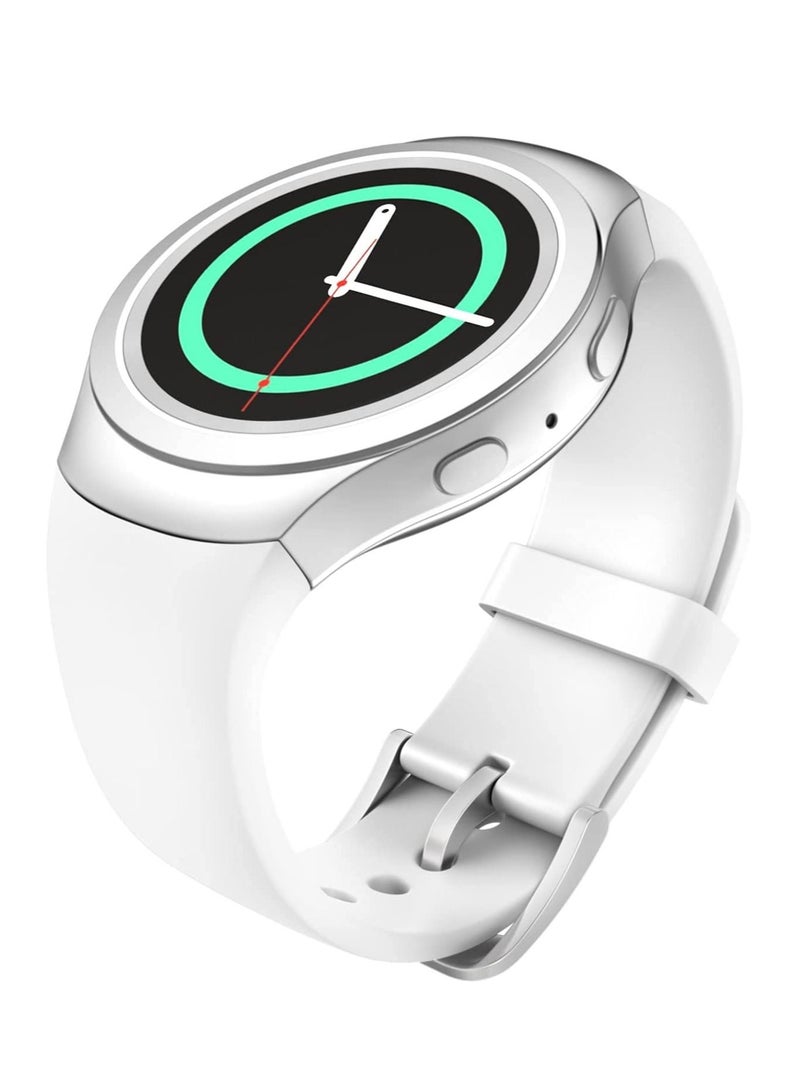 White Silicone Watch Band Strap for Samsung Galaxy Gear S2 SM-R720 - Image 1