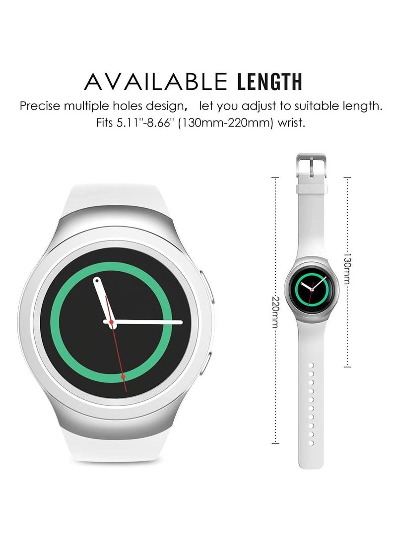 White Silicone Watch Band Strap for Samsung Galaxy Gear S2 SM-R720 - Image 4