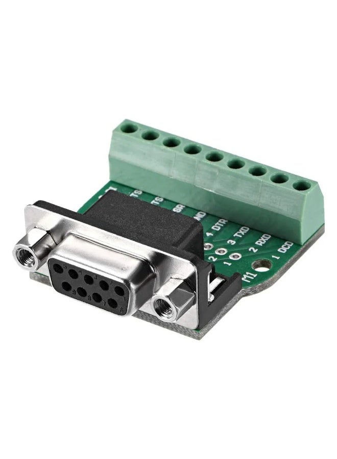 Female DB9 Breakout Board – DB9 Female Serial Breakout Board RS232 Interface Module for Easy Wiring, PCB Prototyping, Industrial Communication & Embedded Electronics Development - Image 1