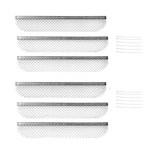 RVGUARD RV Flying Insect Screen Bug Screen for Dometic Fridges 8.1 x 1.5 Inch 6 Pack Stainless Steel Mesh Fridge Vent Cover Replacement with Zip Ties - Image 1