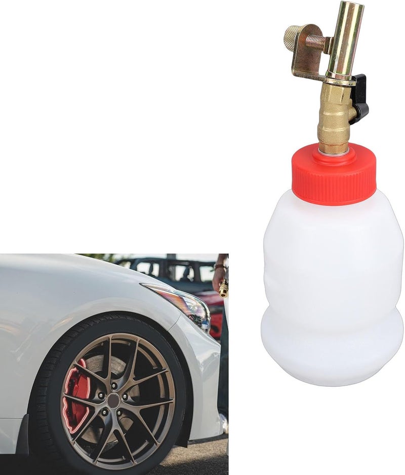 1L Master Cylinder Brake Fluid Refilling Bottle, Complete Brake Bleeder Dispensing Tool Kit with Large Capacity, for Automotive Motorcycle ABS Flush Bleeding - Image 3