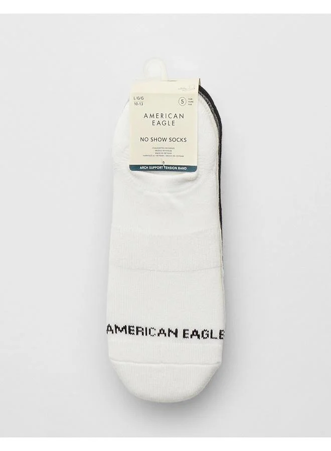 American Eagle AE Terry Invisible Socks 5-Pack