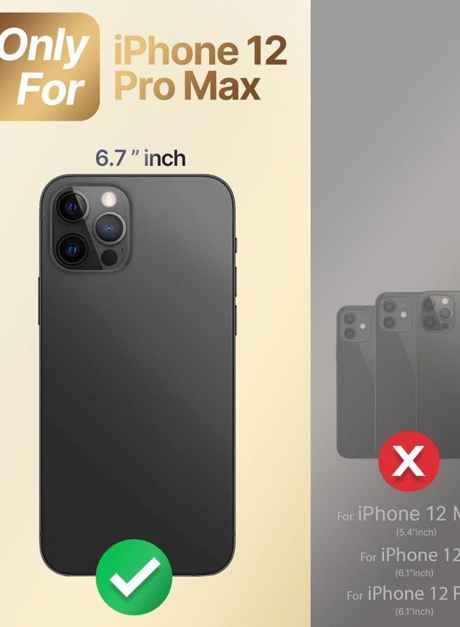 XYZ for iPhone 12 Pro Max Case with Stand, Phone Case with Double Ring Kickstand, Women Girls Bling Luxury Protective Case Heart for iPhone 12 Pro Max, Black - Image 2
