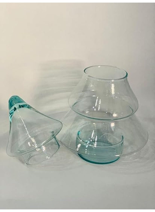 فازه تقديم وديكور زجاجي بتصميم شجرة الكريسماس - Image 2