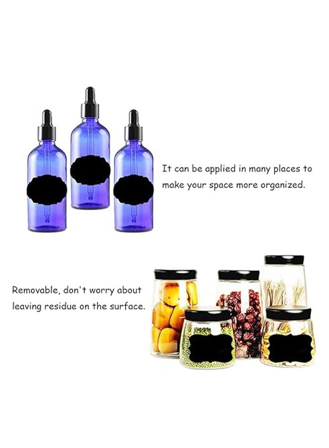 واي جيه 300 ملصقات السبورة وملصقات تخزين علامة بيضاء قابلة للمسح باللون الأسود - Image 4