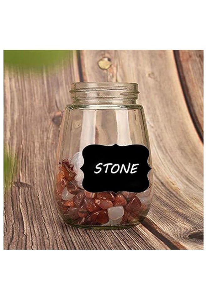 واي جيه 300 ملصقات السبورة وملصقات تخزين علامة بيضاء قابلة للمسح باللون الأسود - Image 5