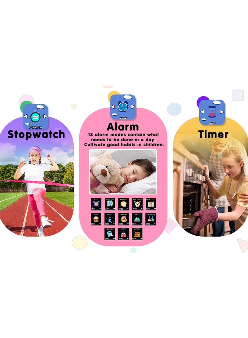 Children's Smart Watch 32 Games, Watch Child Boy Girl HD Camera Music Video Pedometer AudioBook Alarm Clock Smart Watch Children Birthday Gifts for Girls and Boys 3-12 Ys - Image 3