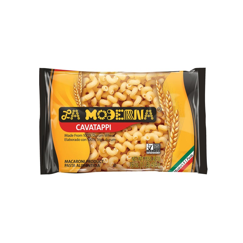 LA MODERNA Cavatappi Tornillos Pasta 16 oz Pack of 1  Enriched Durum Wheat Semolina  Kosher NonGMO Iron and VitaminFortified  SpiralShaped Pasta for Salads Baked Dishes and Soups - Image 3