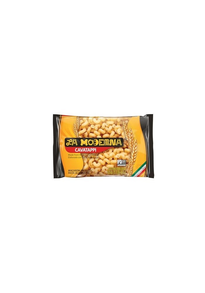 LA MODERNA Cavatappi Tornillos Pasta 16 oz Pack of 1  Enriched Durum Wheat Semolina  Kosher NonGMO Iron and VitaminFortified  SpiralShaped Pasta for Salads Baked Dishes and Soups - Image 1