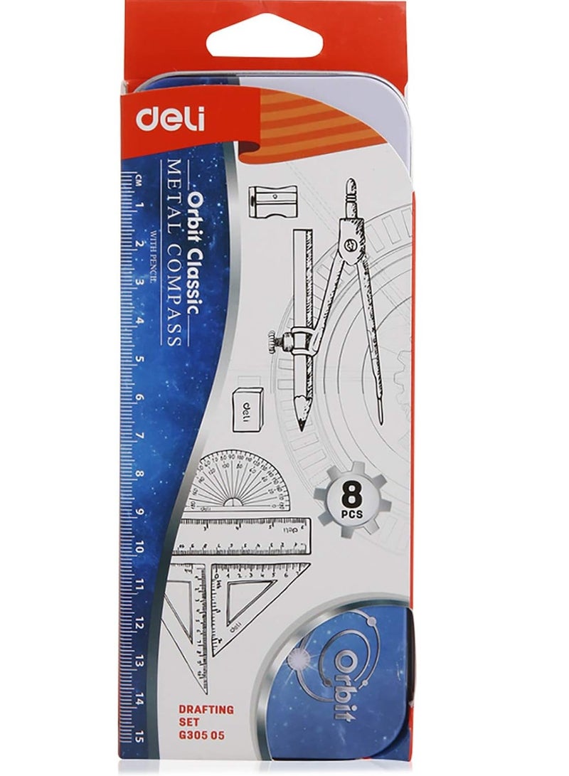 Deli EG30505 Deli Compass Drafting 8 Piece Set - Image 2