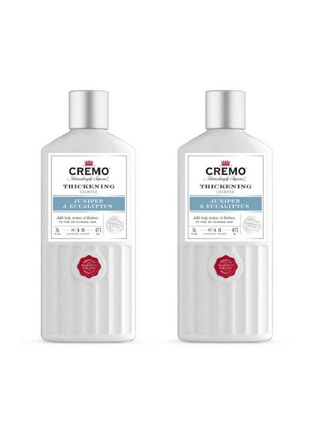 cremo Barber Grade Juniper & Eucalyptus Thickening Formula For Fine Or Thinning Hair Eucalyptus Juniper Eucalyptus 16 Fl Oz (2Pack)  - Image 2
