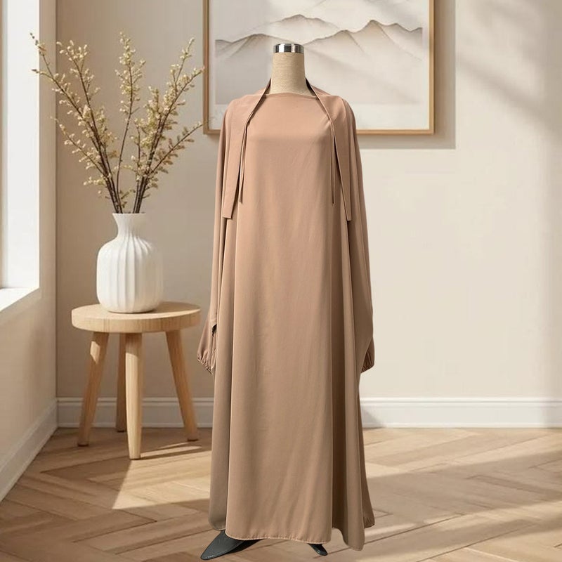 monica fashion Nida Fashion Solid Color Praying Clothes Elegant Style - Image 1