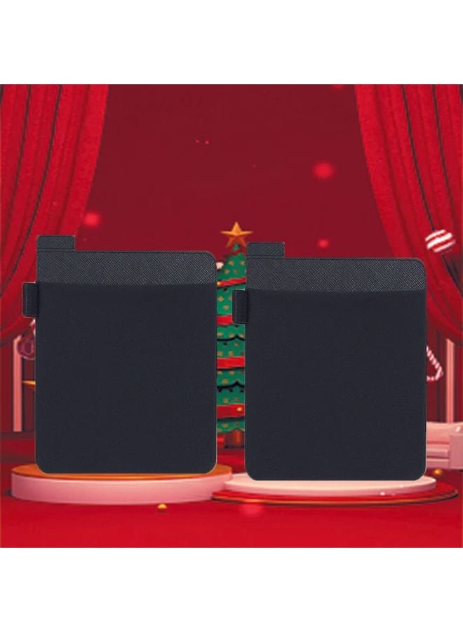 2 Pack Black Lycra Spandex Portable Hard Drive Sleeves Reusable External Drive Travel Pouches - Image 1