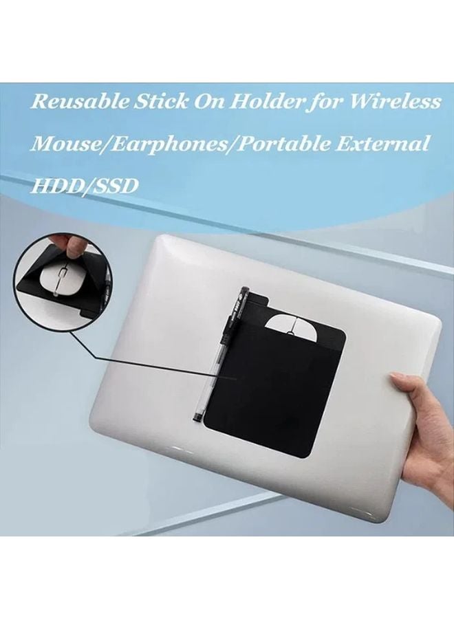 2 Pack Black Lycra Spandex Portable Hard Drive Sleeves Reusable External Drive Travel Pouches - Image 4