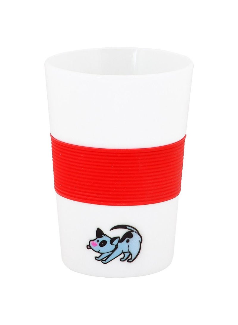 Biggdesign Ceramic Mug 500 ML White and Red - Image 1