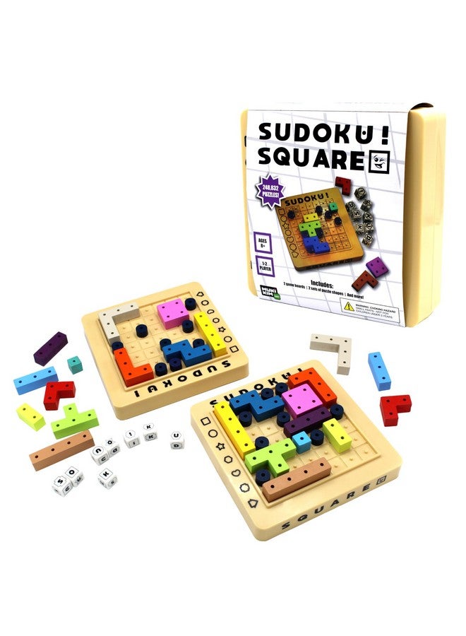 MUKIKIM Sudoku Square - Sudoku Strategy with A Twist! 248,832 Solutions STEM Genius Game! Roll The Dice & Race Your Opponent. First Player to Complete The Puzzle Wins! - Image 1