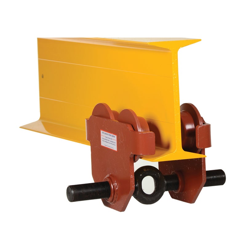 Vestil E-MT-2 Steel Push Eye Manual Trolley 2000 Lb. Capacity Orange - Image 4