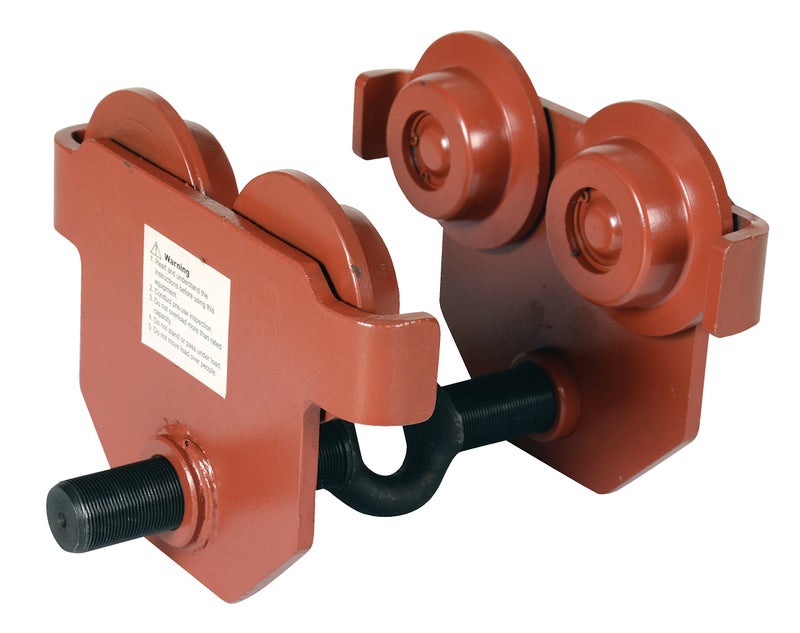 Vestil E-MT-2 Steel Push Eye Manual Trolley 2000 Lb. Capacity Orange - Image 2